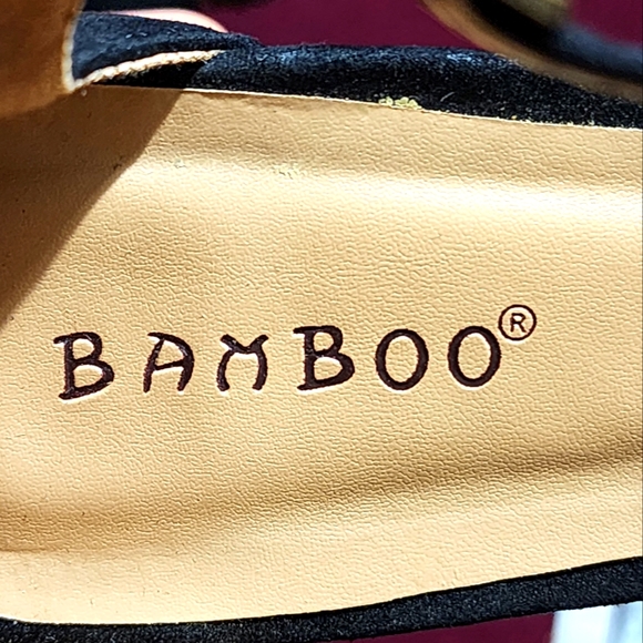 Bamboo Black High Heel Shoes 👠 - Picture 5 of 11